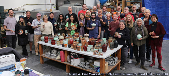 Image Group Shot Glaze and Fire Workshop Jan 2018 Partcipants
